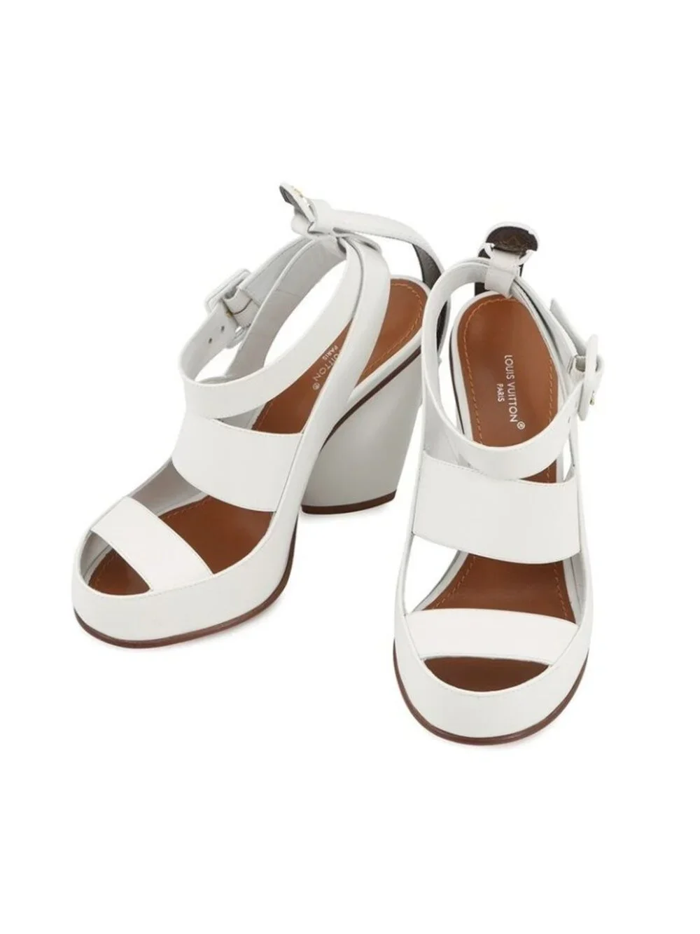 Louis Vuitton Sandals Leather Trinity Heel - Picture 1 of 10